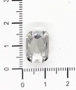 Gema engarzada plata rectangular 10x14 mm x 10un.