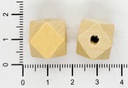 Cuenta de madera octogonal 14mm x 5 un.