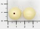 Bolita silicona lisa 15mm natural x 2 un.