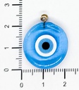 Dije Ojo turco vidrio 20mm celeste x 1un. 