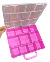 Maletín organizador 11 divisiones fucsia