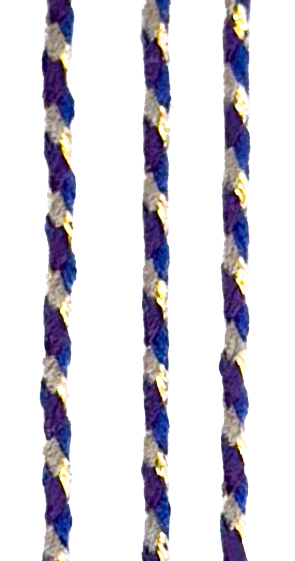 Cordón trenzado algodón c/lurex #010 x 5mt.  