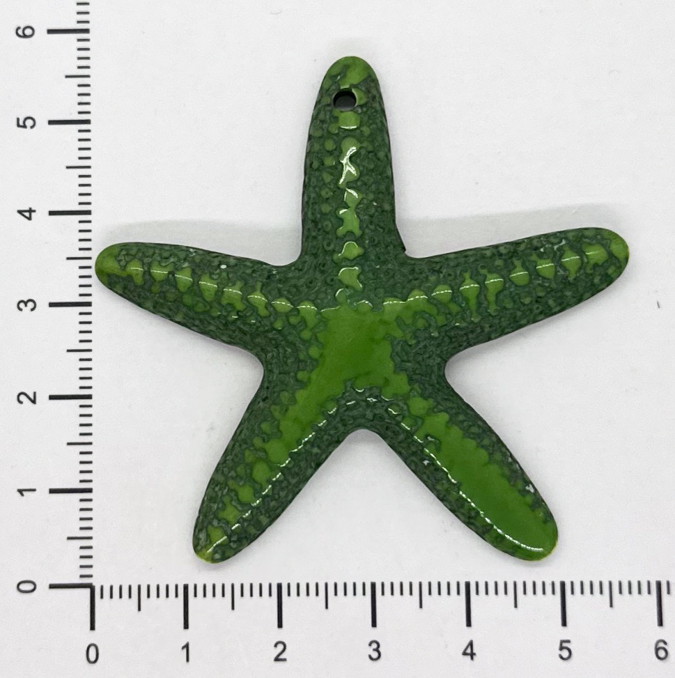 Estrella de Mar resina (mod 1) verde x 1un