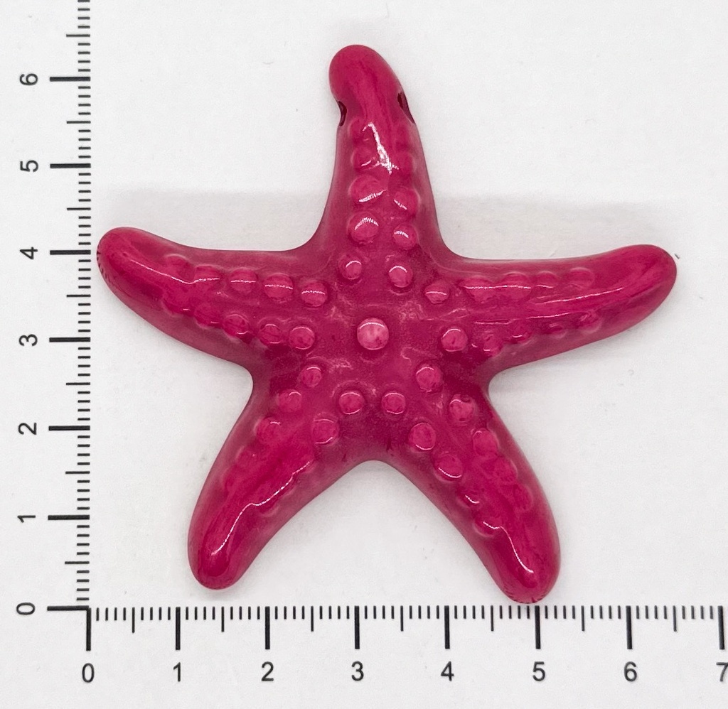 Estrella de Mar resina (mod 2) fucsia x 1un