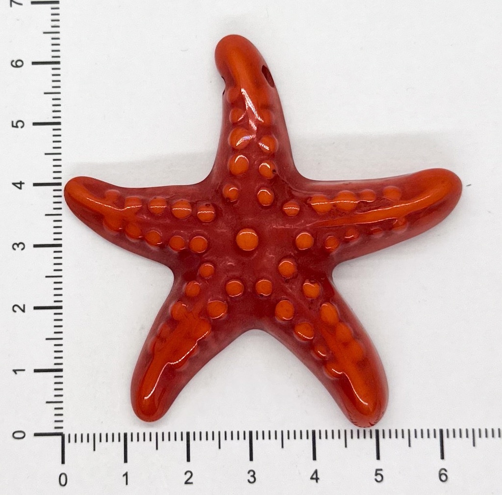 Estrella de Mar resina (mod 2) naranja x 1un