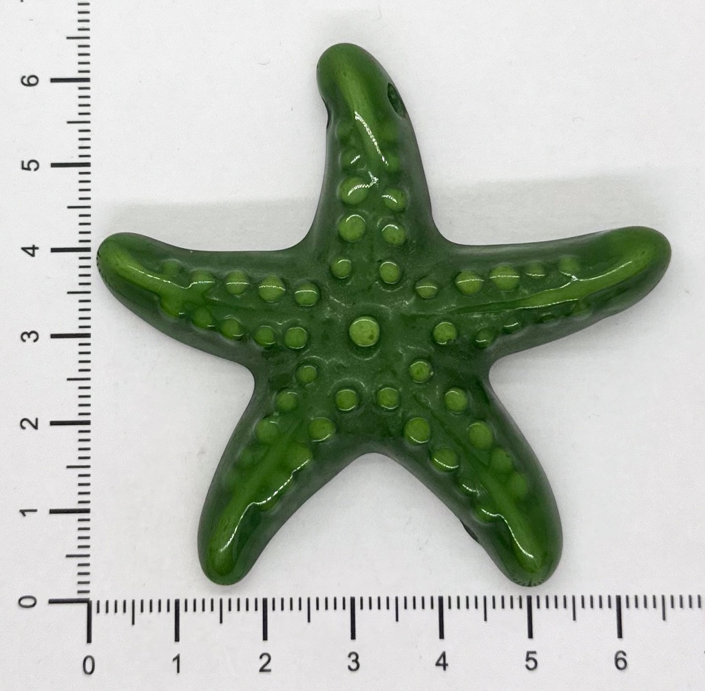 Estrella de Mar resina (mod 2) verde x 1un