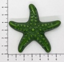Estrella de Mar resina (mod 2) verde x 1un