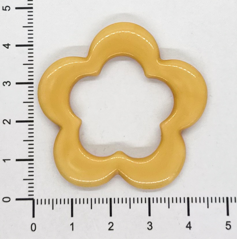 Flor resina amarillo x 1un  