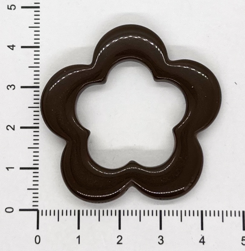 Flor resina marrón x 1un 