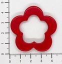 Flor resina roja x 1un  