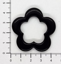 Flor resina negro x 1un 