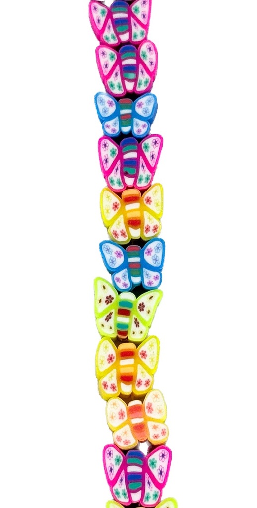 Tira de fimo mariposas x 40un  