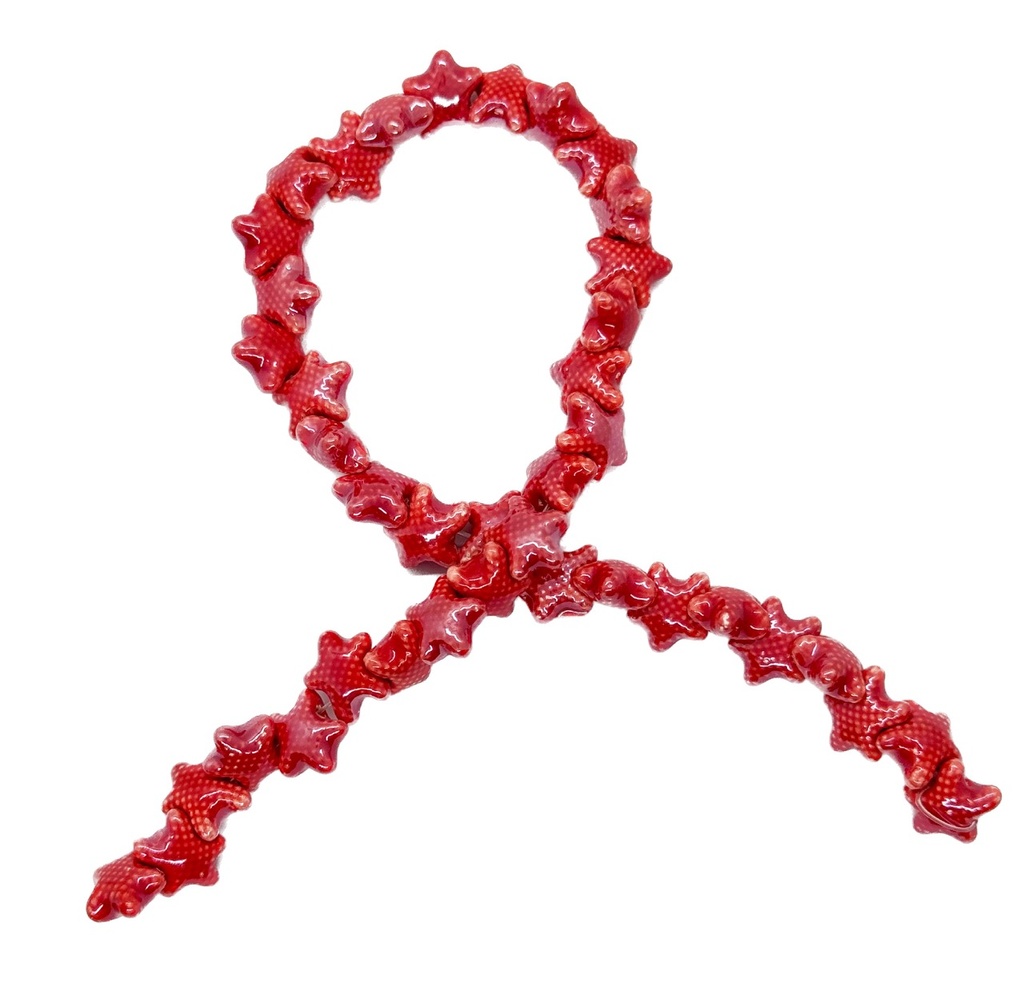 Cerámica 12 mm estrella mar rojo