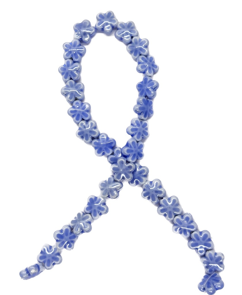 Cerámica 12mm flor azul