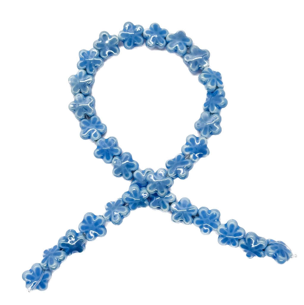 Cerámica 12mm flor celeste