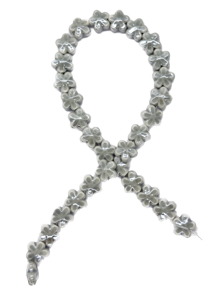 Cerámica 12mm flor gris
