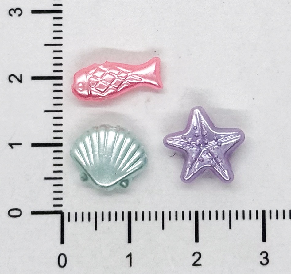  Plástico infantil pastel perlado mar surtido x 10gr.    