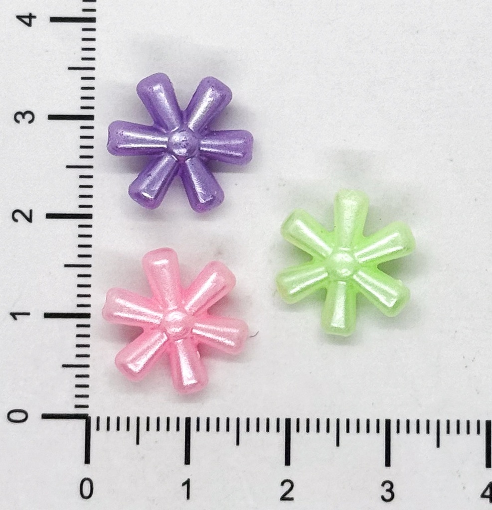  Plástico infantil pastel brillo flor #1 x 10gr.    