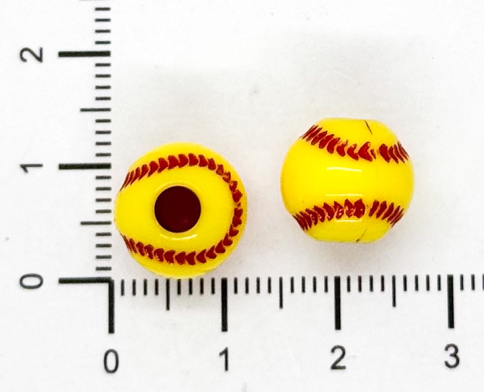 Pelotita sóftbol amarilla 10mm x 10gr. 
