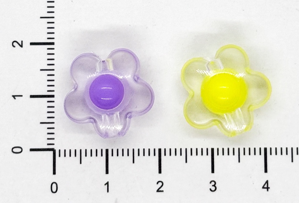 Flor inyectada pastel colores surtidos x 10gr. 