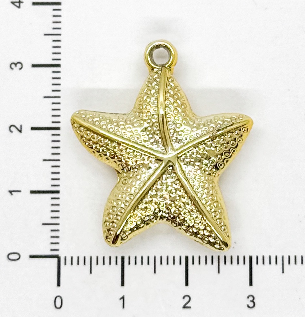 CCB dije estrella dorada chica x 1un 