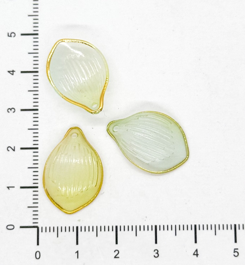 Caracoles ostras transparente verde x 10gr