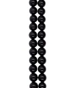 Bolita agata lisa negra 6mm x tira  