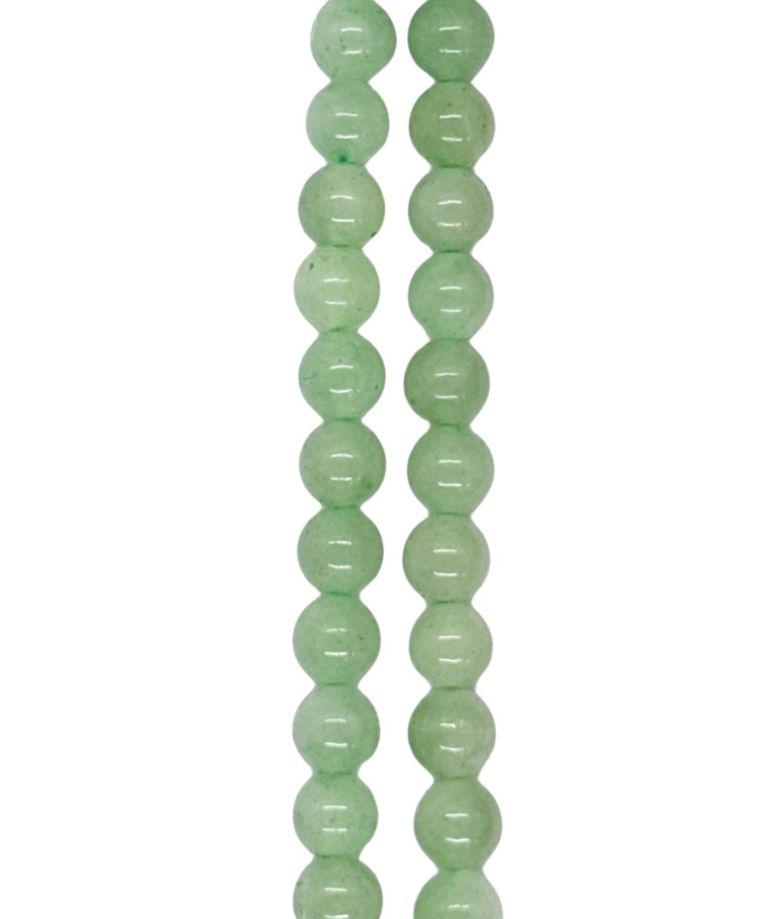Bolita agata lisa verde 6mm x tira 