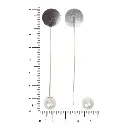 Pin solapero prendedor c/perla 76+12mm niquel x 5un. 