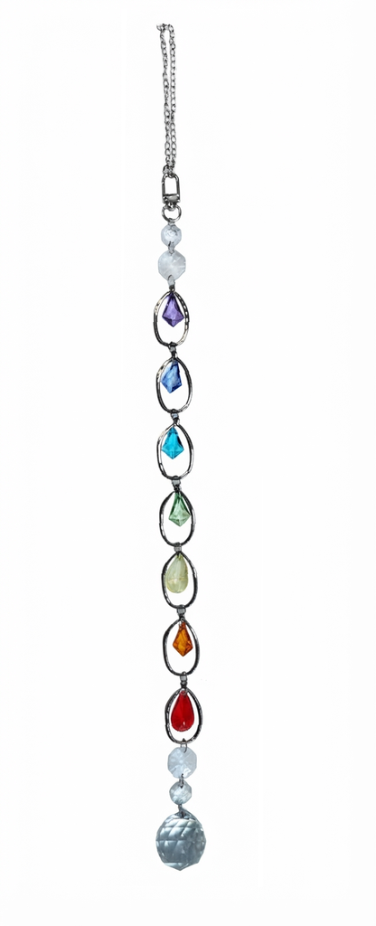 Set Atrapasoles argollas oval 7 Chackras 