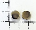 Tachas níquel redondas plana 9,5mm x 50un.  