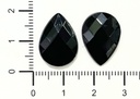 Gemas termopegables negra gota 13x18mm x 10un    
