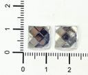 Gemas termopegables plateadas cuadrada 10x10mm x 10un 