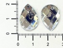 Gemas termopegables plateadas gota 13x18mm x 10un  