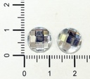 Gemas termopegables plateadas redonda 10mm x 20un
