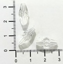 Cairel acrílico transp. semilla pasante 15x7mm x 20gr  