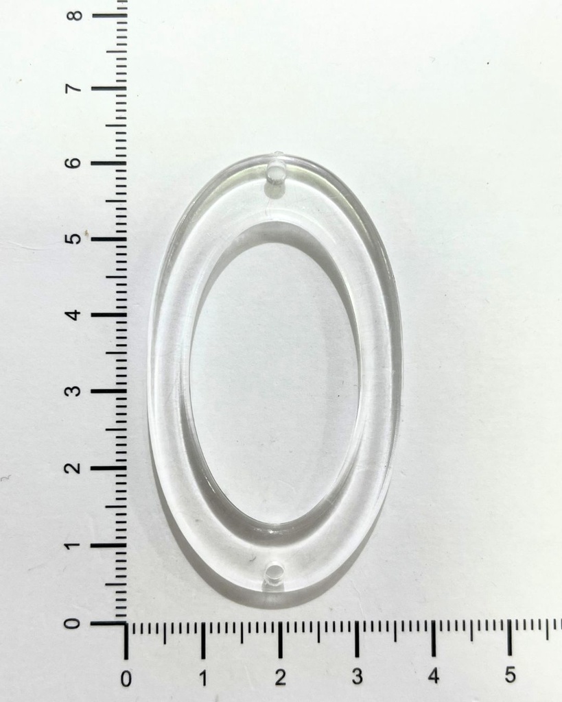 Cairel acrílico transparente ovalo 59x35mm x 20gr