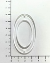 Cairel acrílico transparente ovalo 59x35mm x 20gr