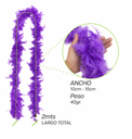 Estola Marabú violeta x 2mt.