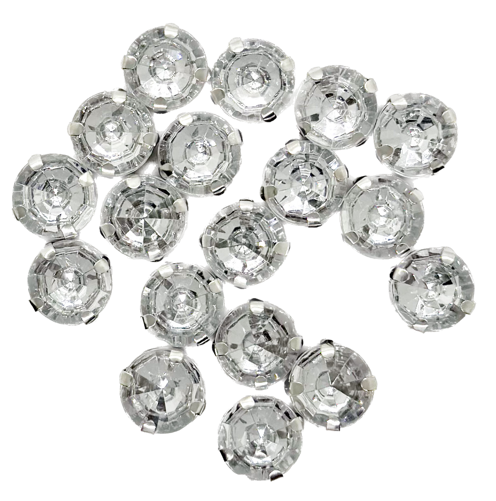 Gema engarzada plata redonda 10mm x 20un.