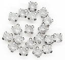 Gema engarzada redonda plata 6 mm x 100un.