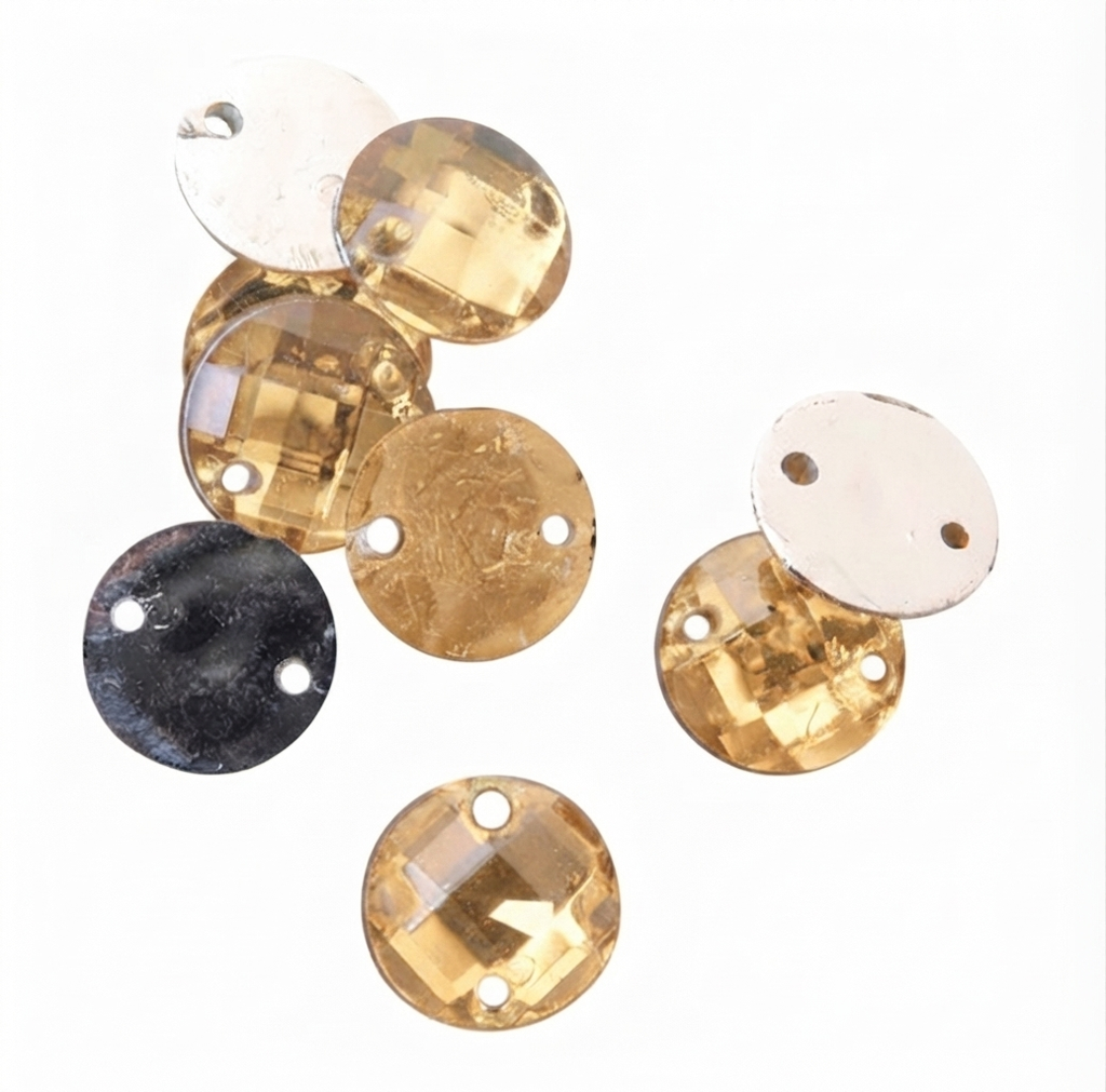 Gema p/coser redonda 20mm caramelo x 25U 