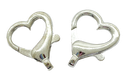 Mosquetón corazón llavero  x 2 un 