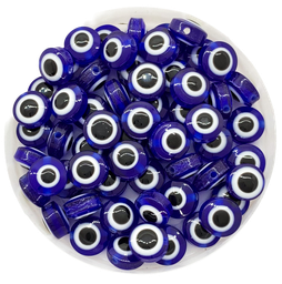 Ojos turcos chatos azúl 8mm x 20un.