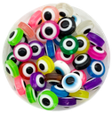 Ojos turcos chatos mix color 8mm x 20un.