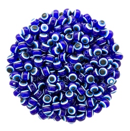 Ojos turcos redondos 6mm azul x 20u.