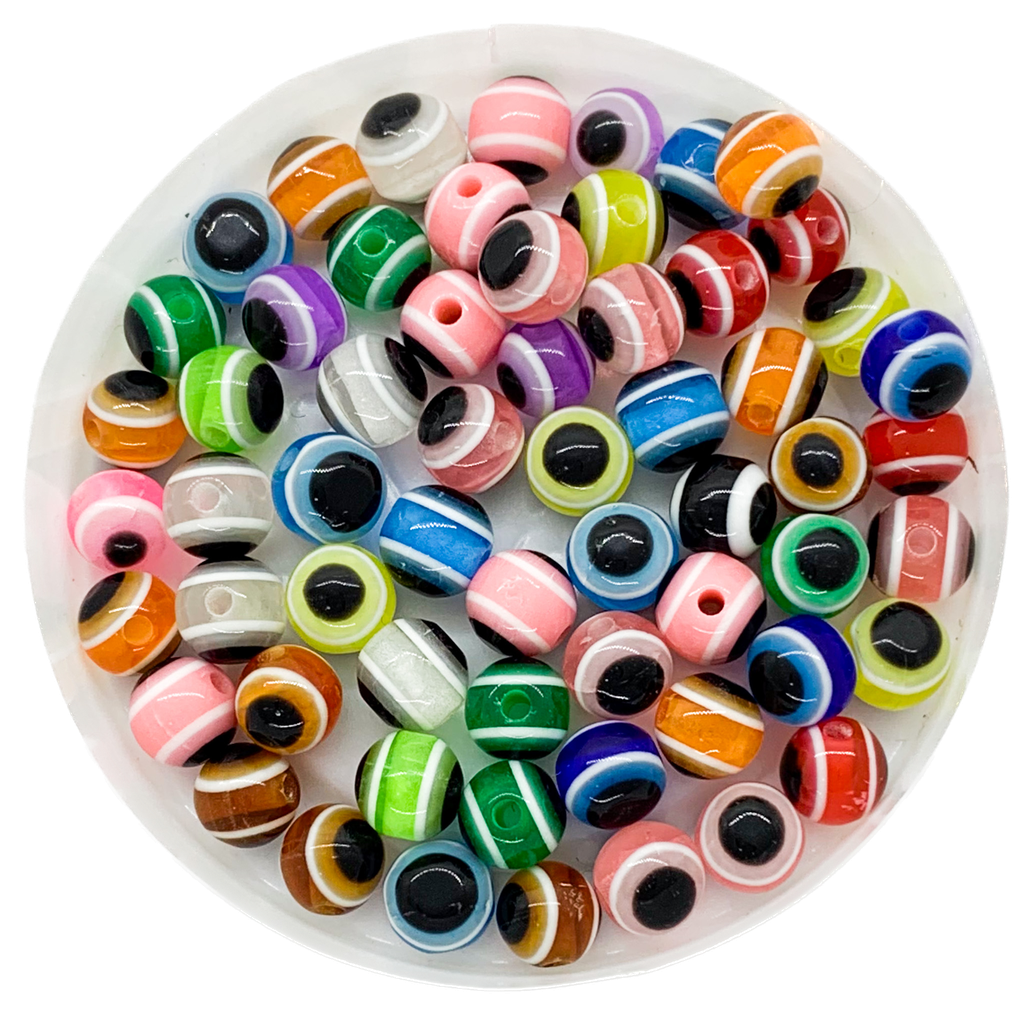 Ojos turcos redondos 6mm mix color x 20un.