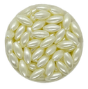 Perla de río plástica arroz 8x4mm x 10gr.
