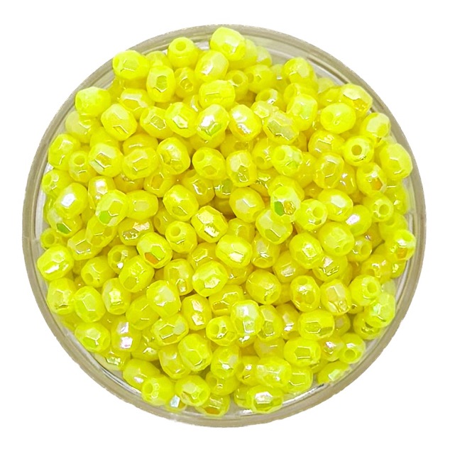 Perla opaca AB hex. amarillo 4mm x 10gr.
