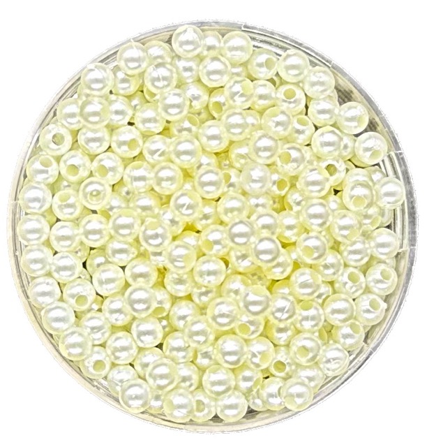 Perla plástica perlada natural 4mm x 10gr.